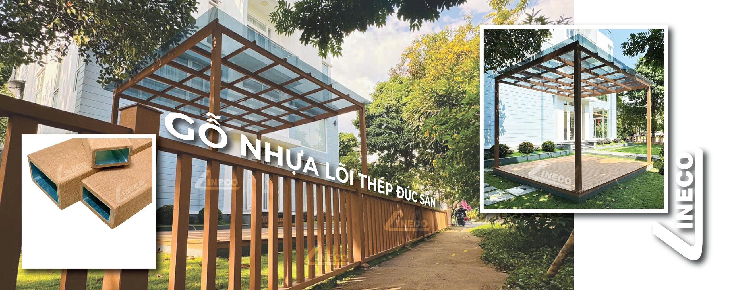 Gỗ nhựa lõi thép đúc sẵn